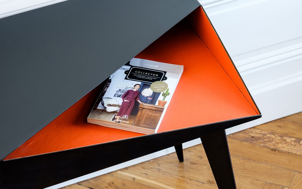 Table d'appoint sur mesure en cuir - Martinière