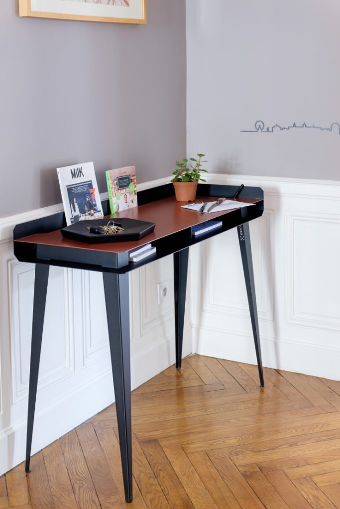 Bureau console sur mesure en acier - Célestins
